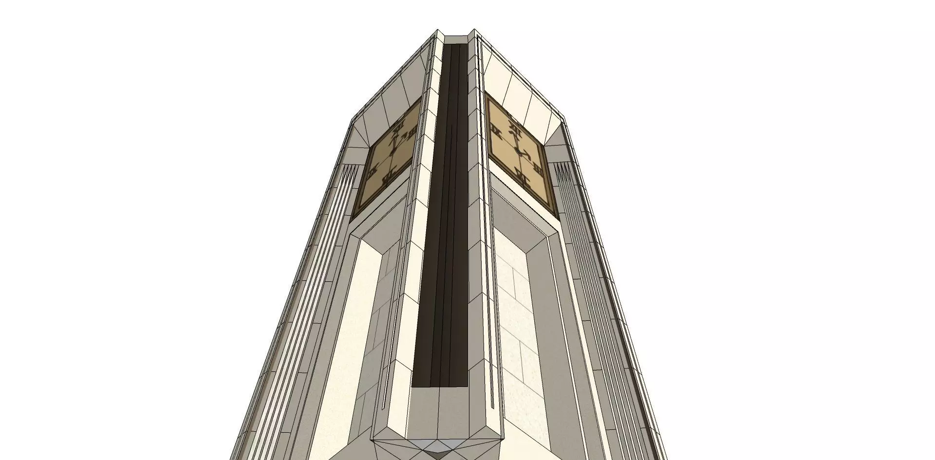 vernacular clock tower 3d model 3D model_0