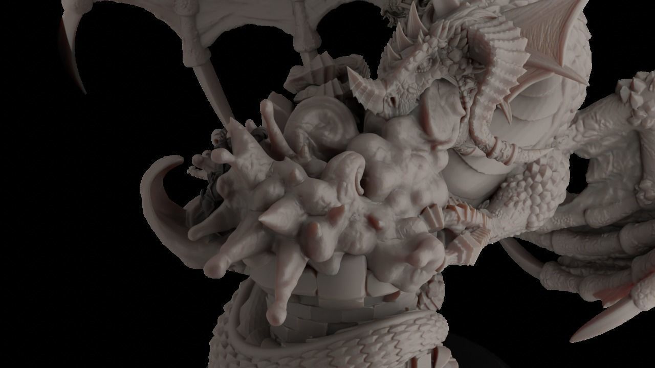 Black Dragon Orcish Horde 3D print model_2