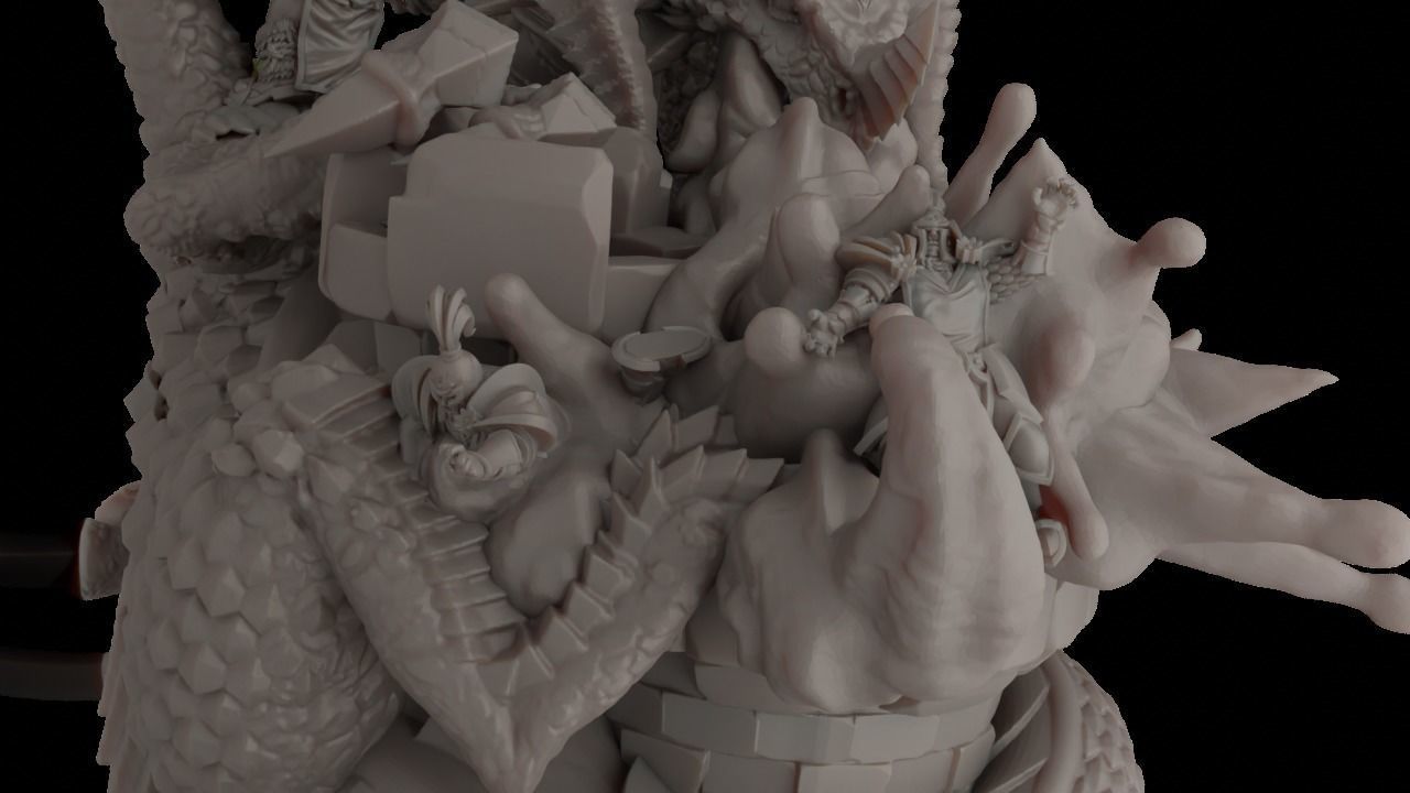 Black Dragon Orcish Horde 3D print model_3