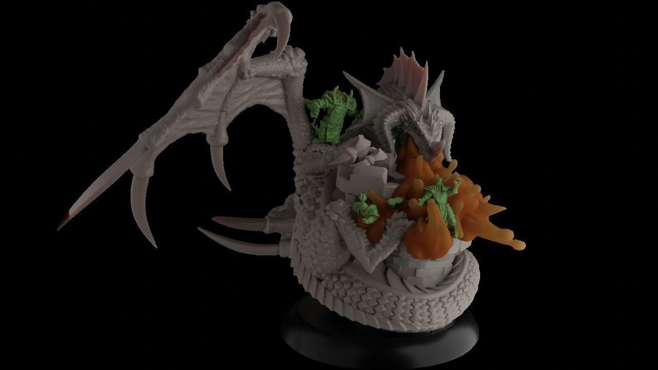 Black Dragon Orcish Horde 3D print model_4