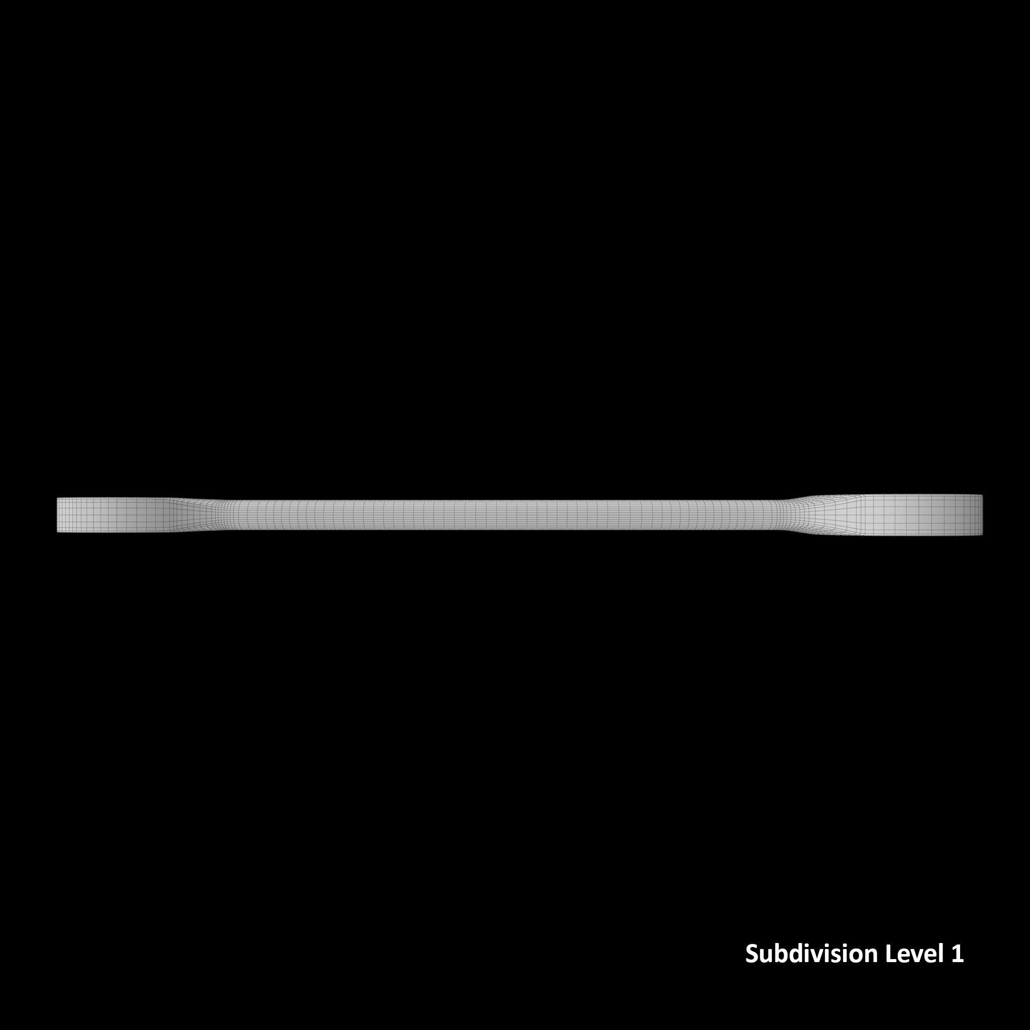 Standard Metric Open End Wrench Low-poly 3D model_15