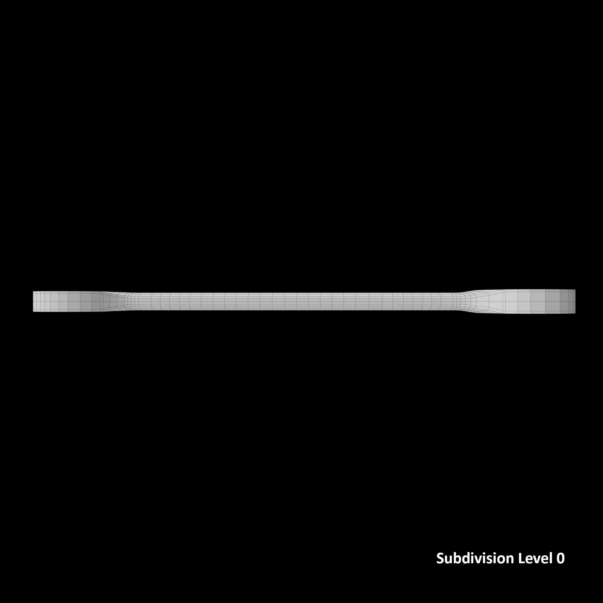 Standard Metric Open End Wrench Low-poly 3D model_14