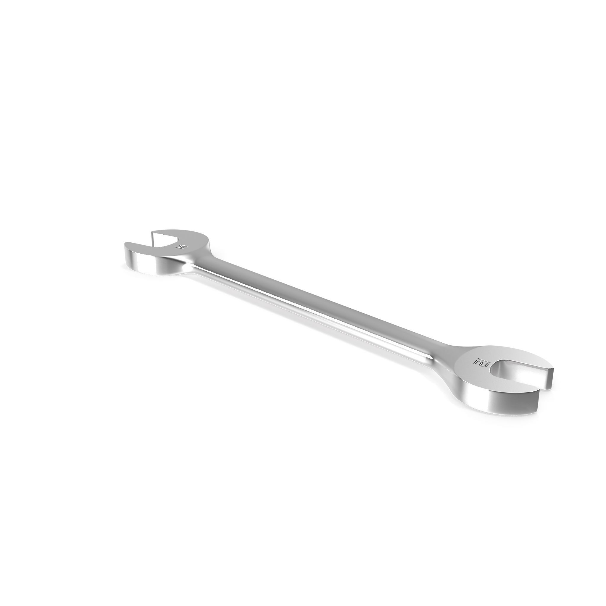 Standard Metric Open End Wrench Low-poly 3D model_2