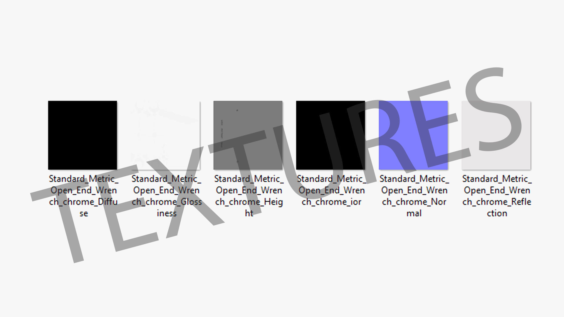 Standard Metric Open End Wrench Low-poly 3D model_30