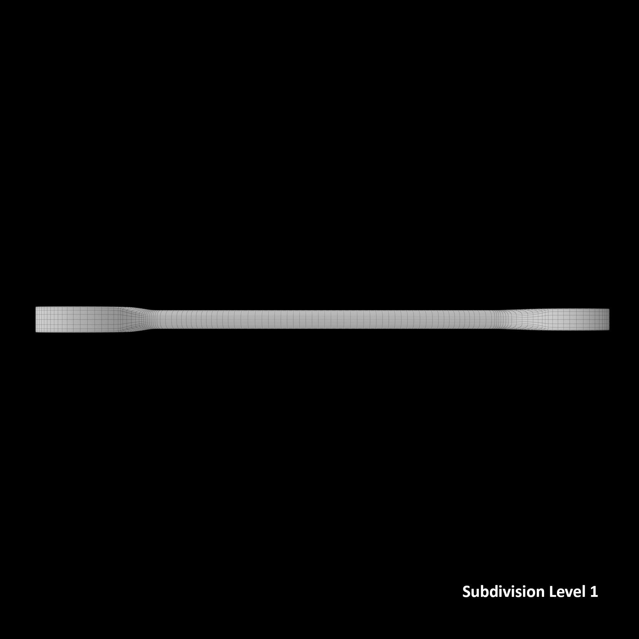 Standard Metric Open End Wrench Low-poly 3D model_19