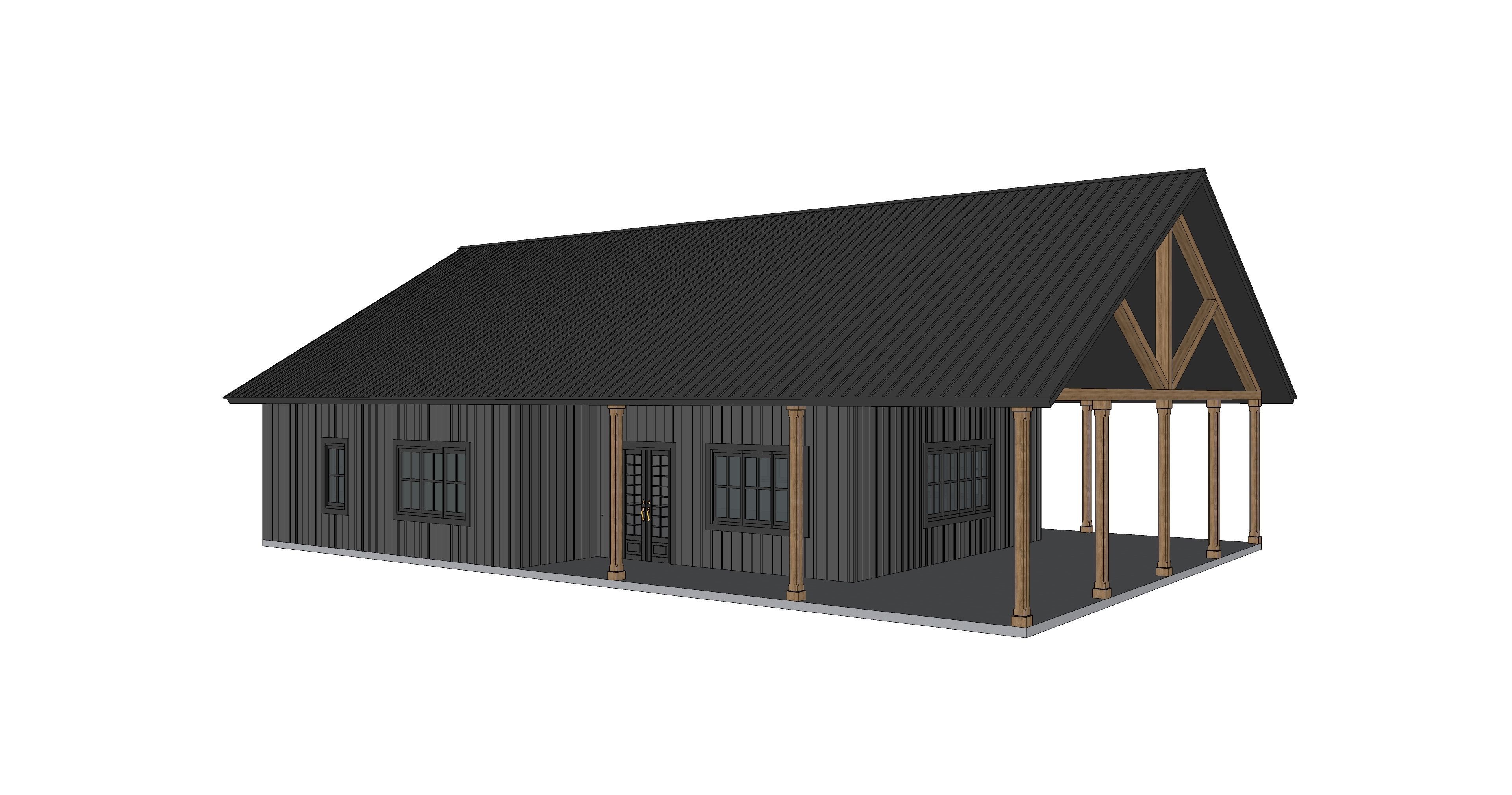 Barndominium House 003-Archimple LLC 3D model_3