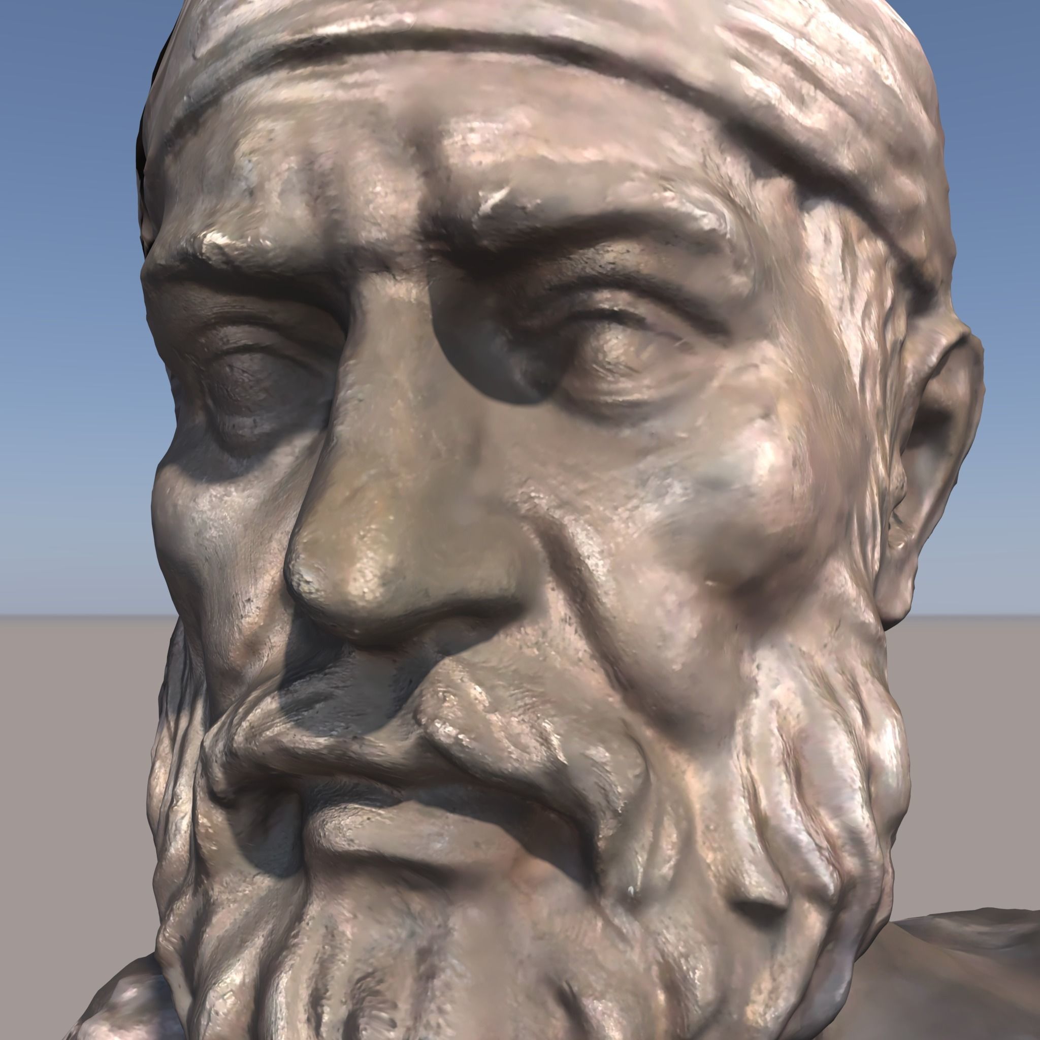Dacian King Decebal Statue 3D model_2