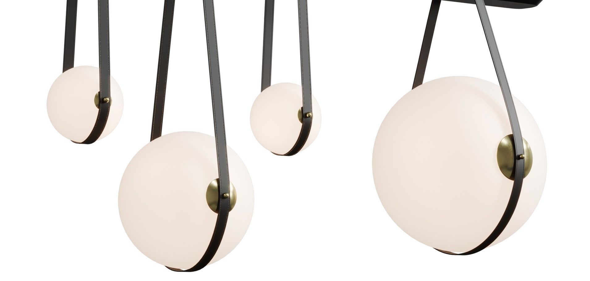 Derby LED Linear Suspension pendant light Low-poly 3D model_6