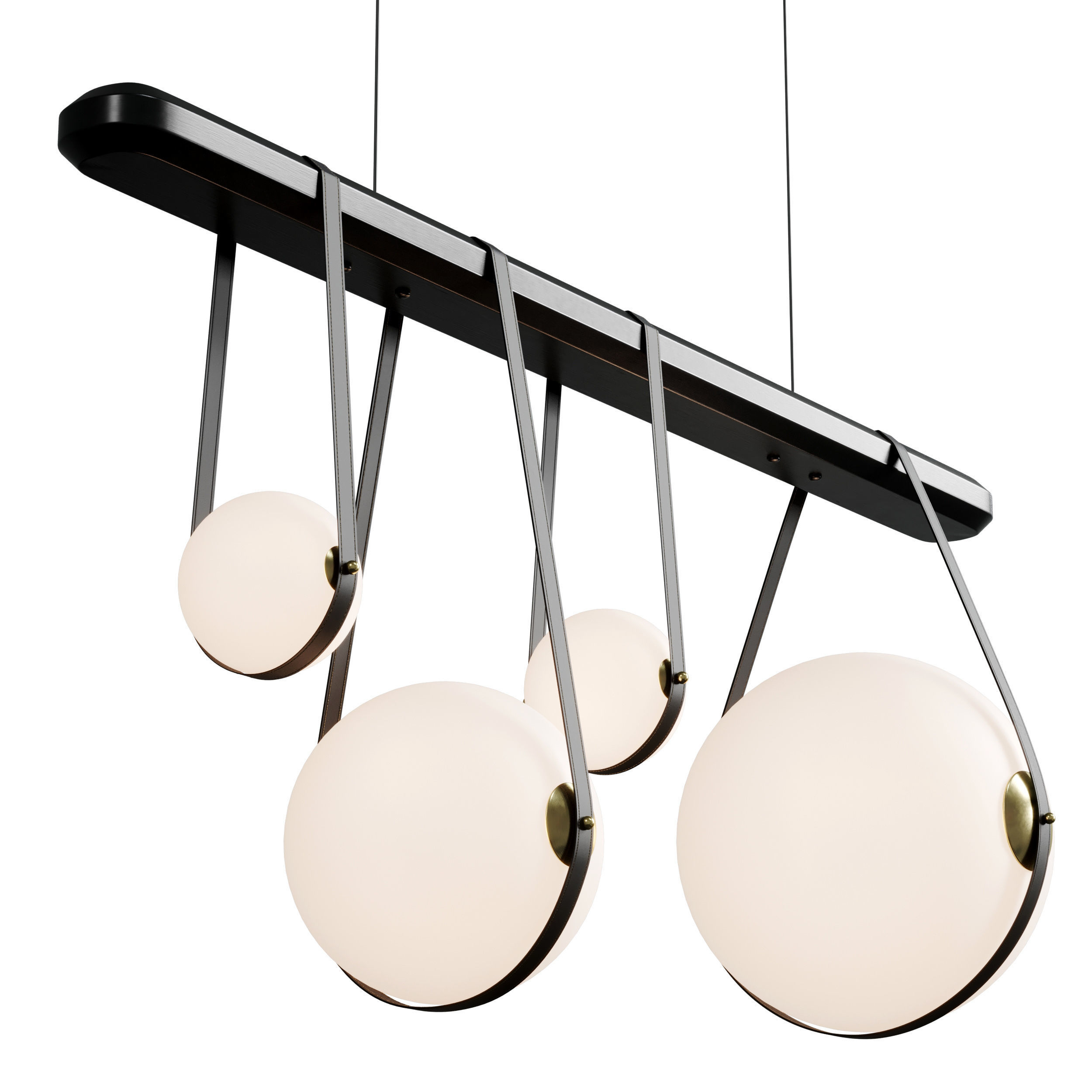 Derby LED Linear Suspension pendant light Low-poly 3D model_1
