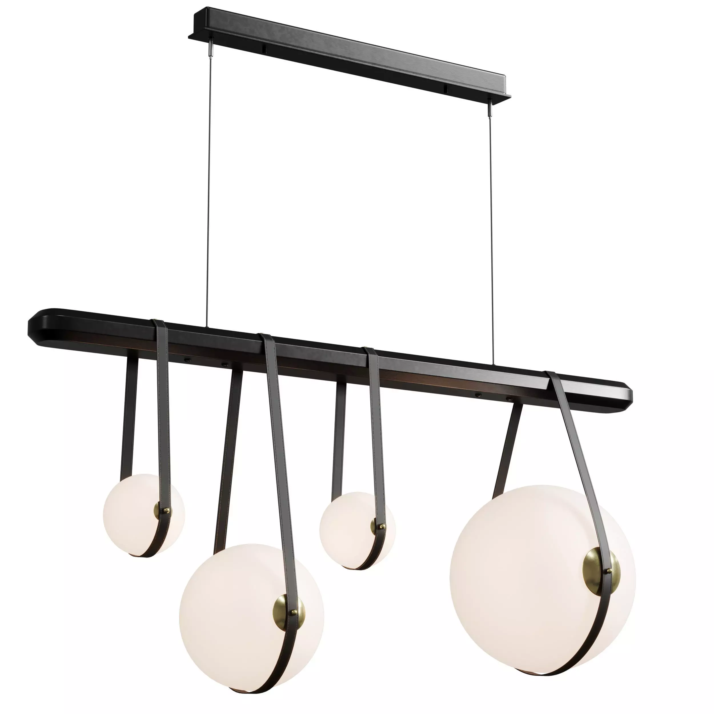 Derby LED Linear Suspension pendant light Low-poly 3D model_0