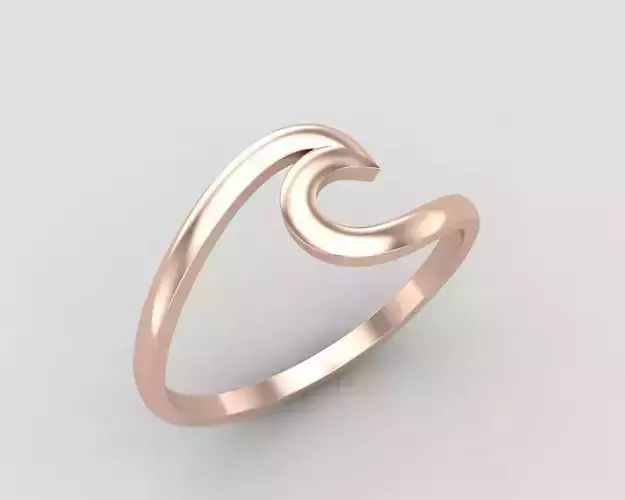 minimal wave ring 117-MW 3D print model
