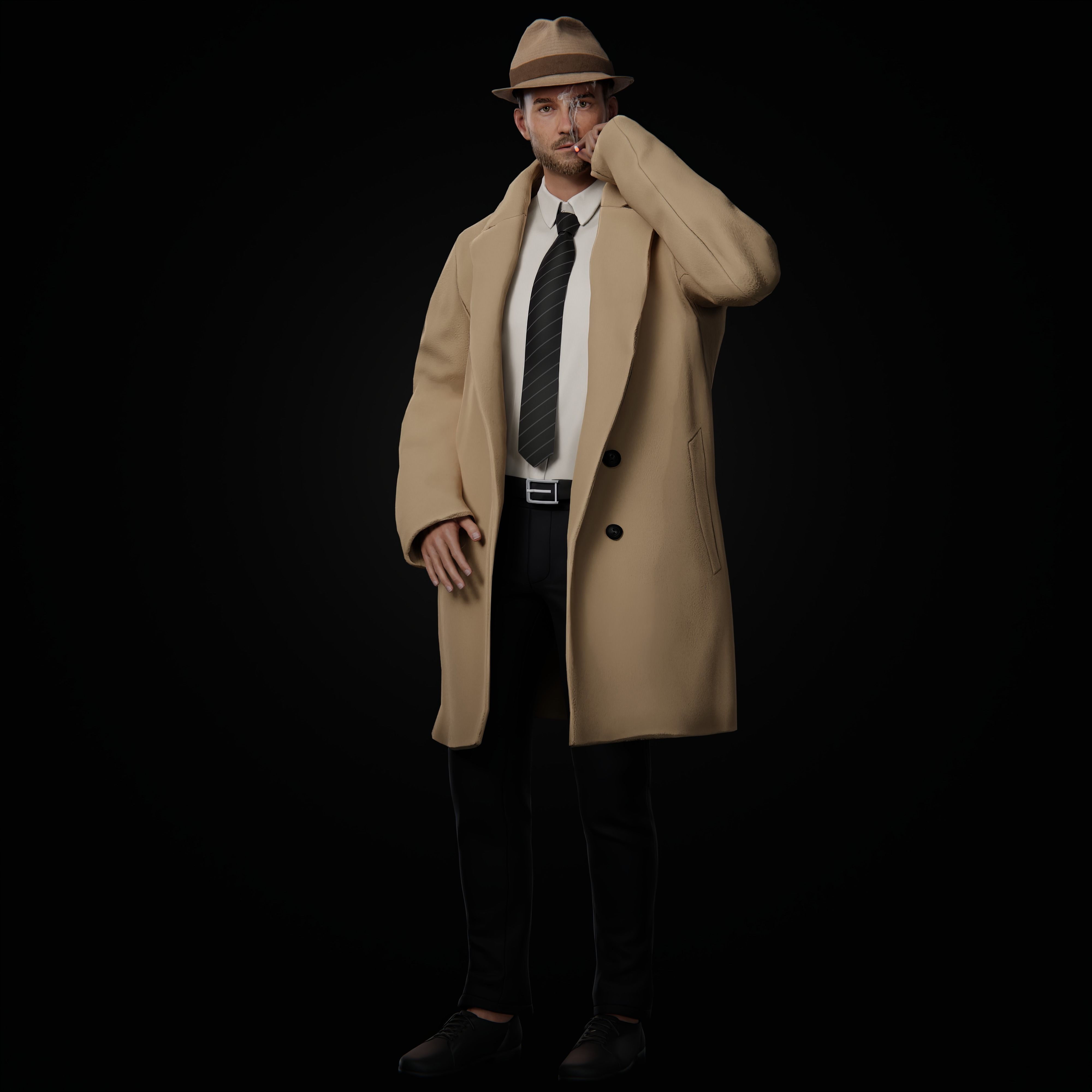 Detective 3D model_1