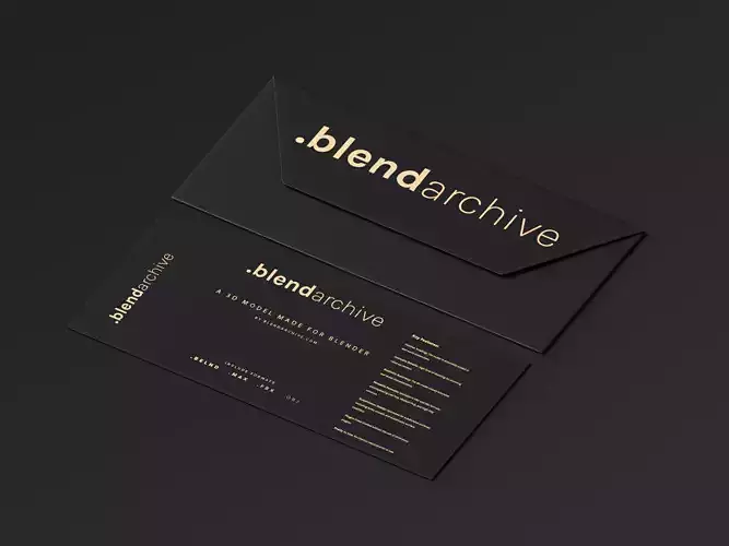 Envelope with Card 3D Model