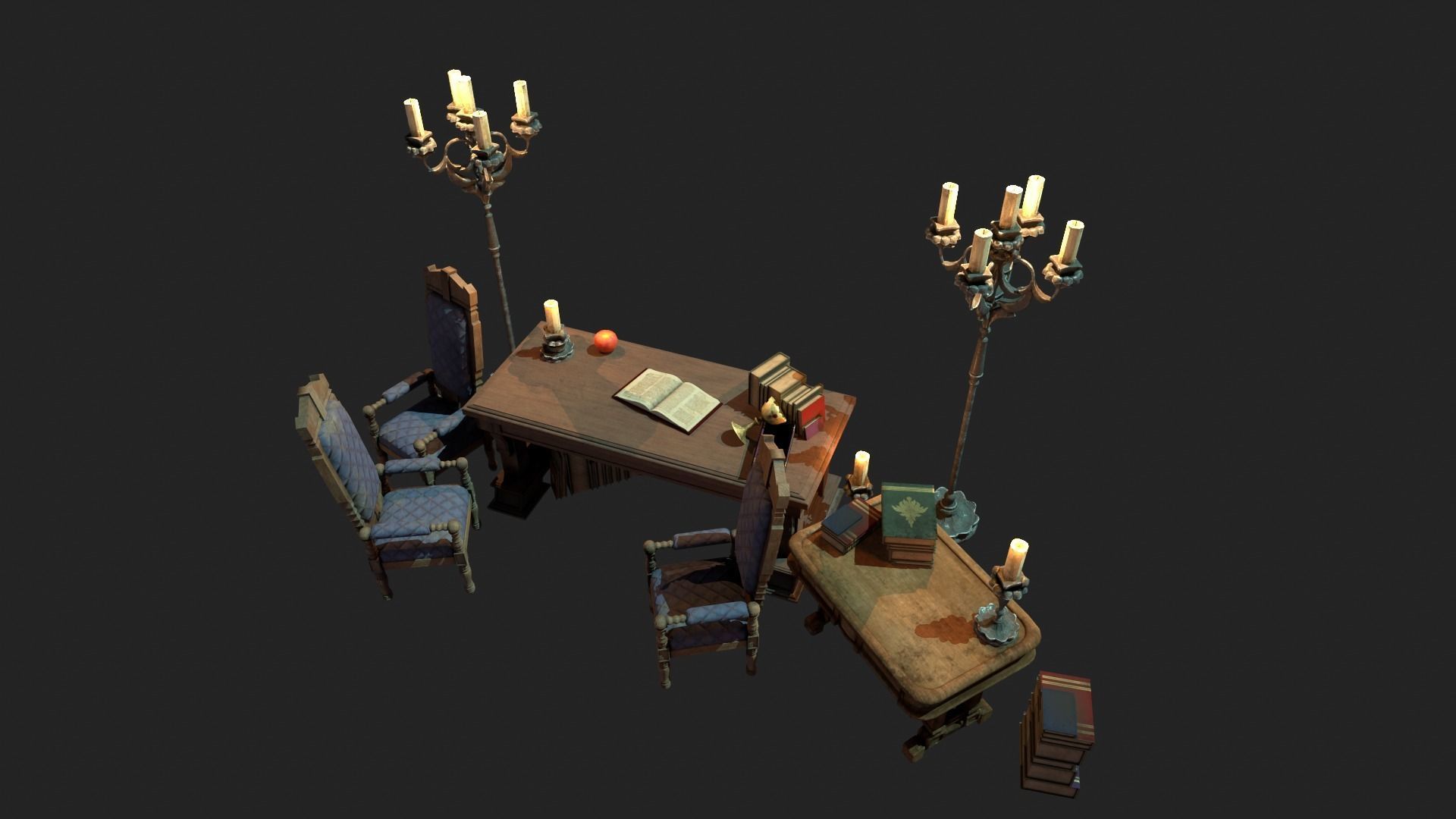 Old Church Styliced Asset Pack Low-poly 3D model_3