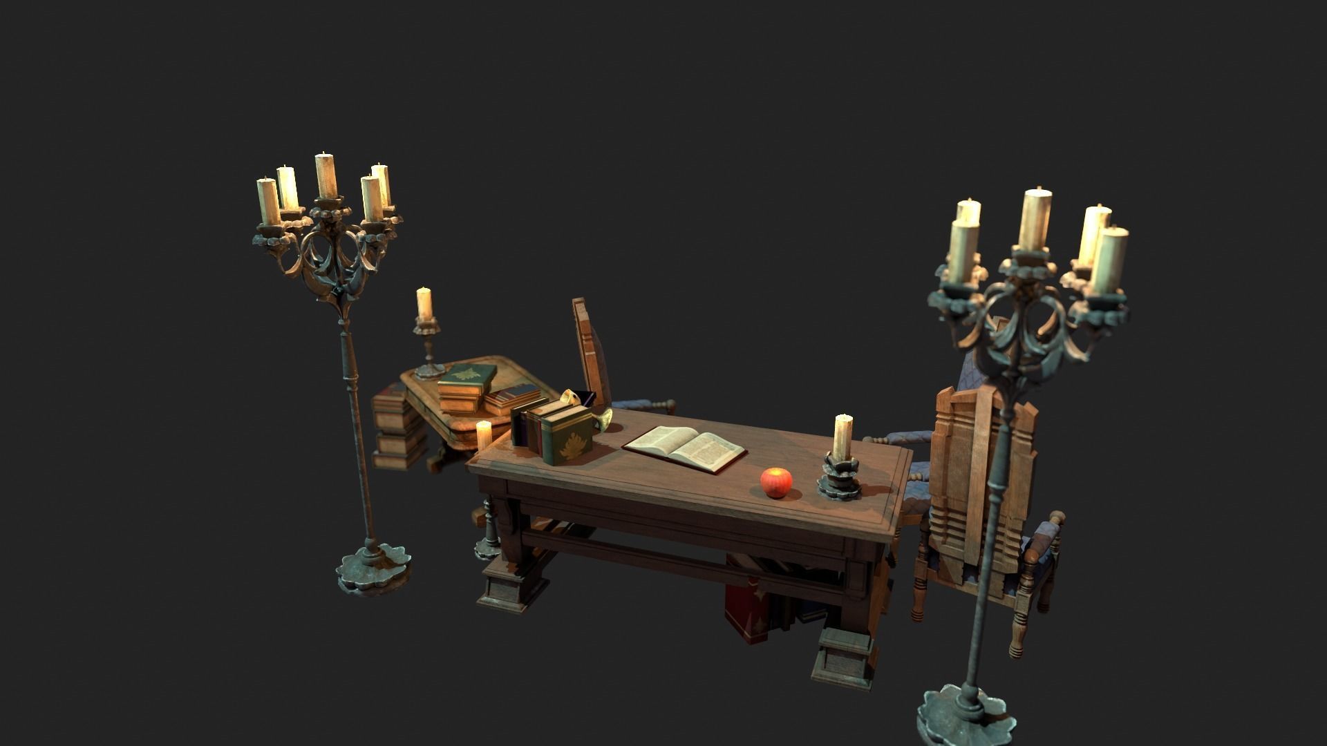 Old Church Styliced Asset Pack Low-poly 3D model_5