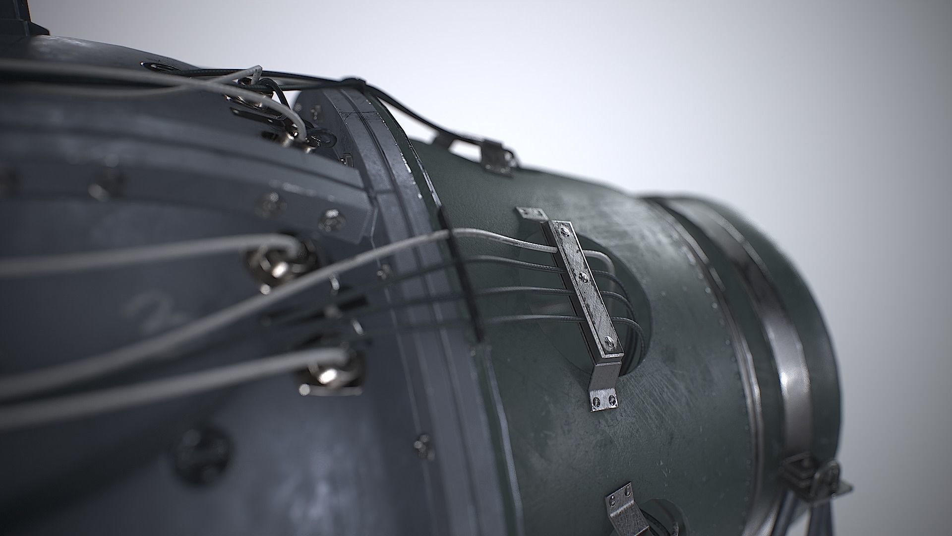 The Gadget world first atomic bomb Low-poly 3D model_19