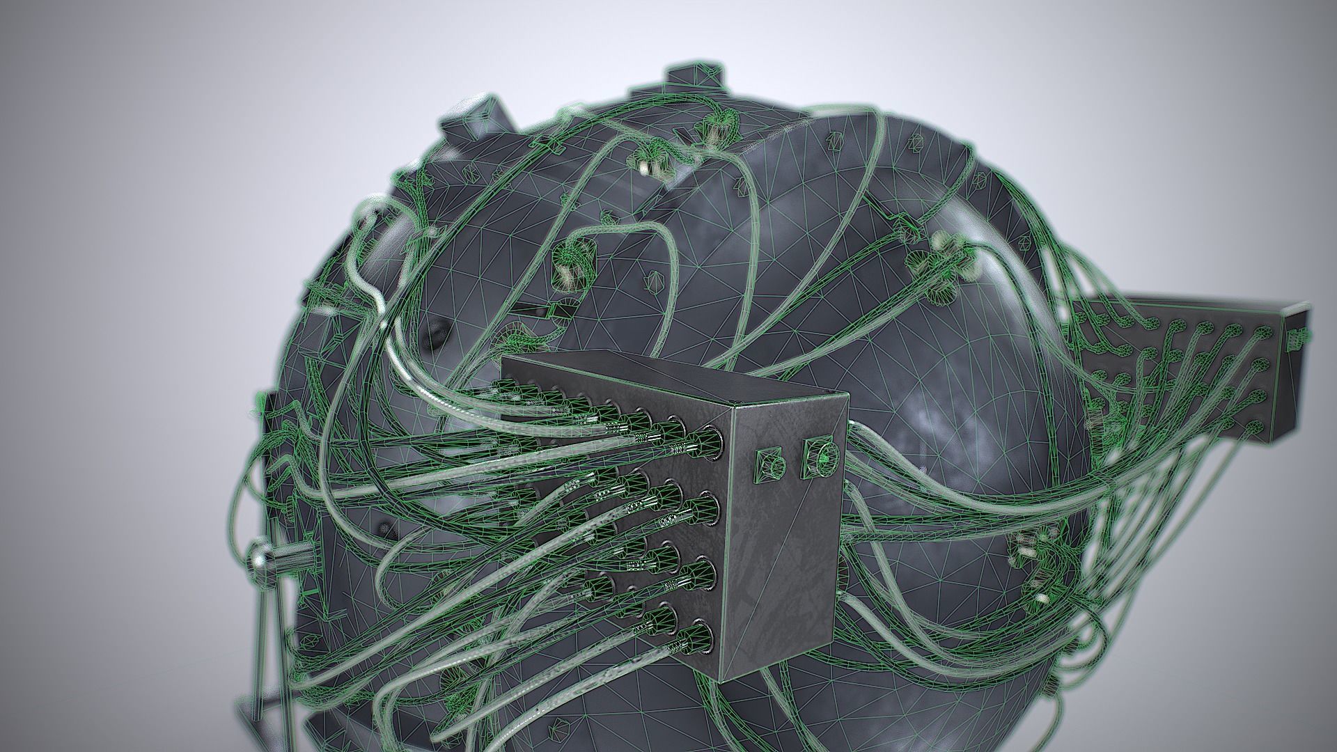 The Gadget world first atomic bomb Low-poly 3D model_14