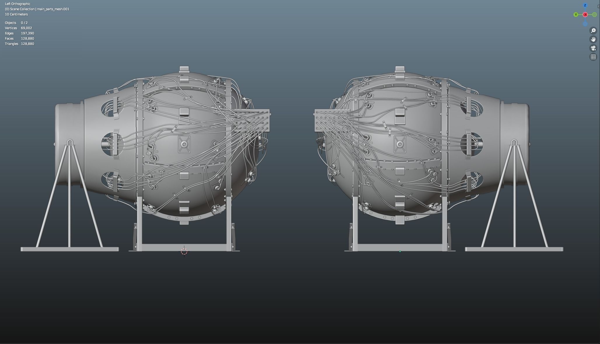 The Gadget world first atomic bomb Low-poly 3D model_22