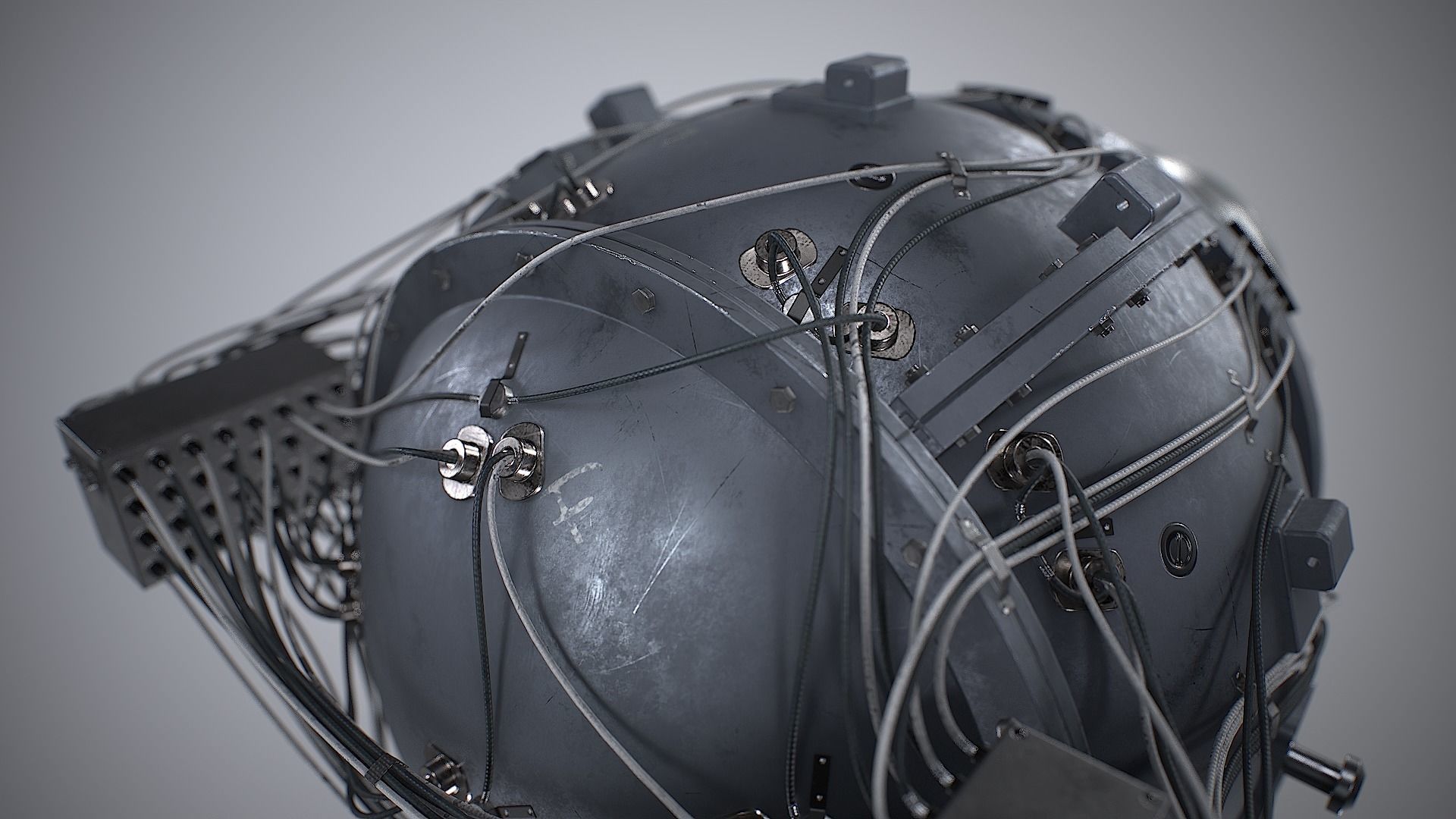 The Gadget world first atomic bomb Low-poly 3D model_15