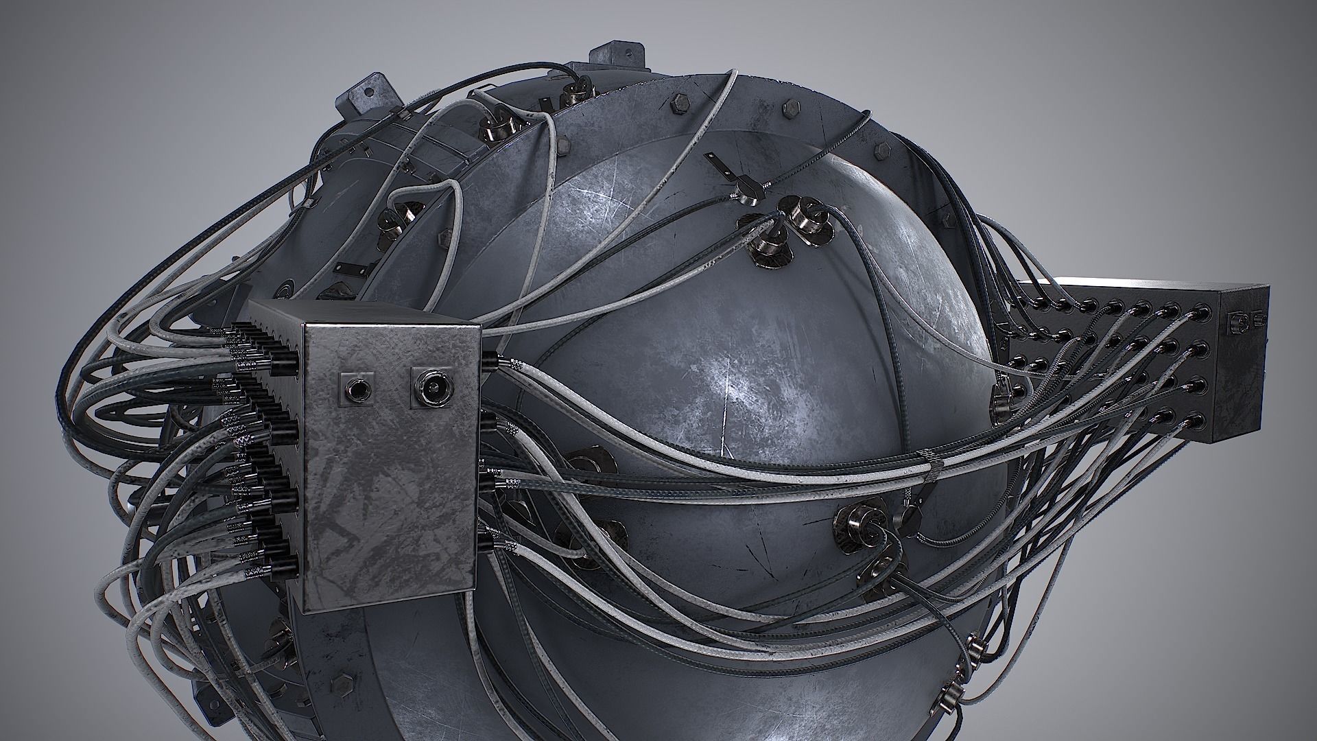 The Gadget world first atomic bomb Low-poly 3D model_21