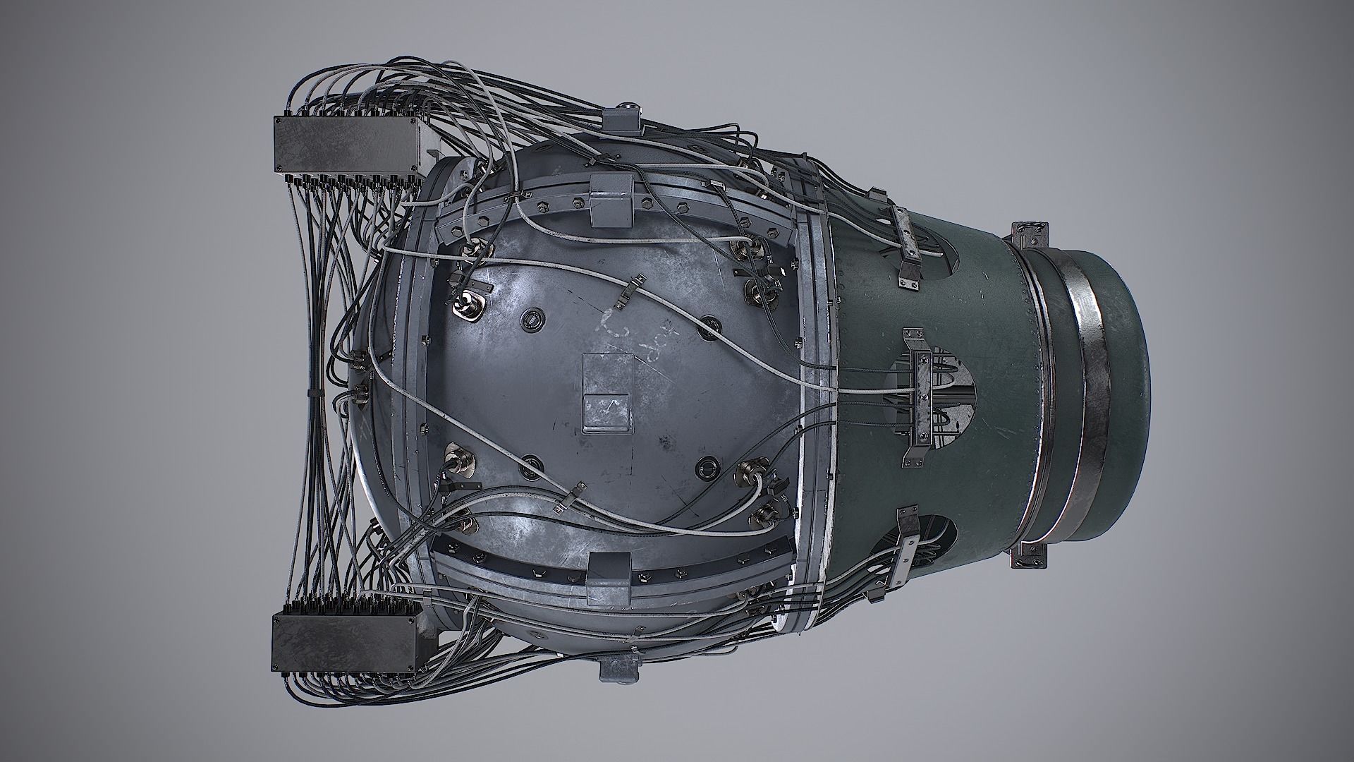 The Gadget world first atomic bomb Low-poly 3D model_5