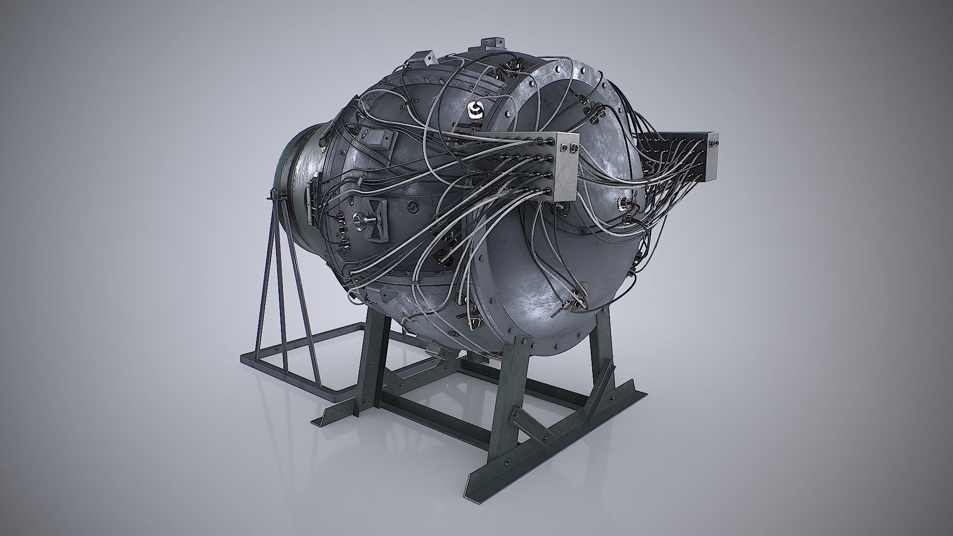 The Gadget world first atomic bomb Low-poly 3D model_8