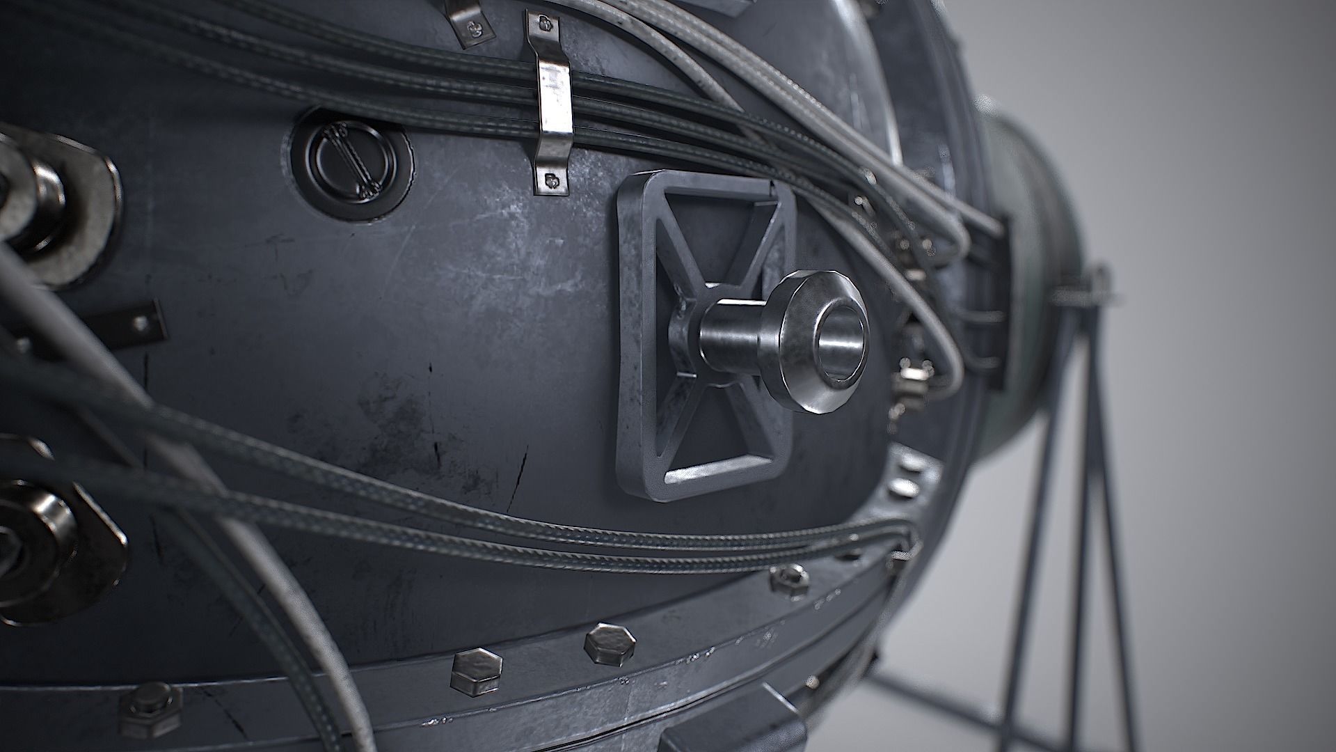 The Gadget world first atomic bomb Low-poly 3D model_20