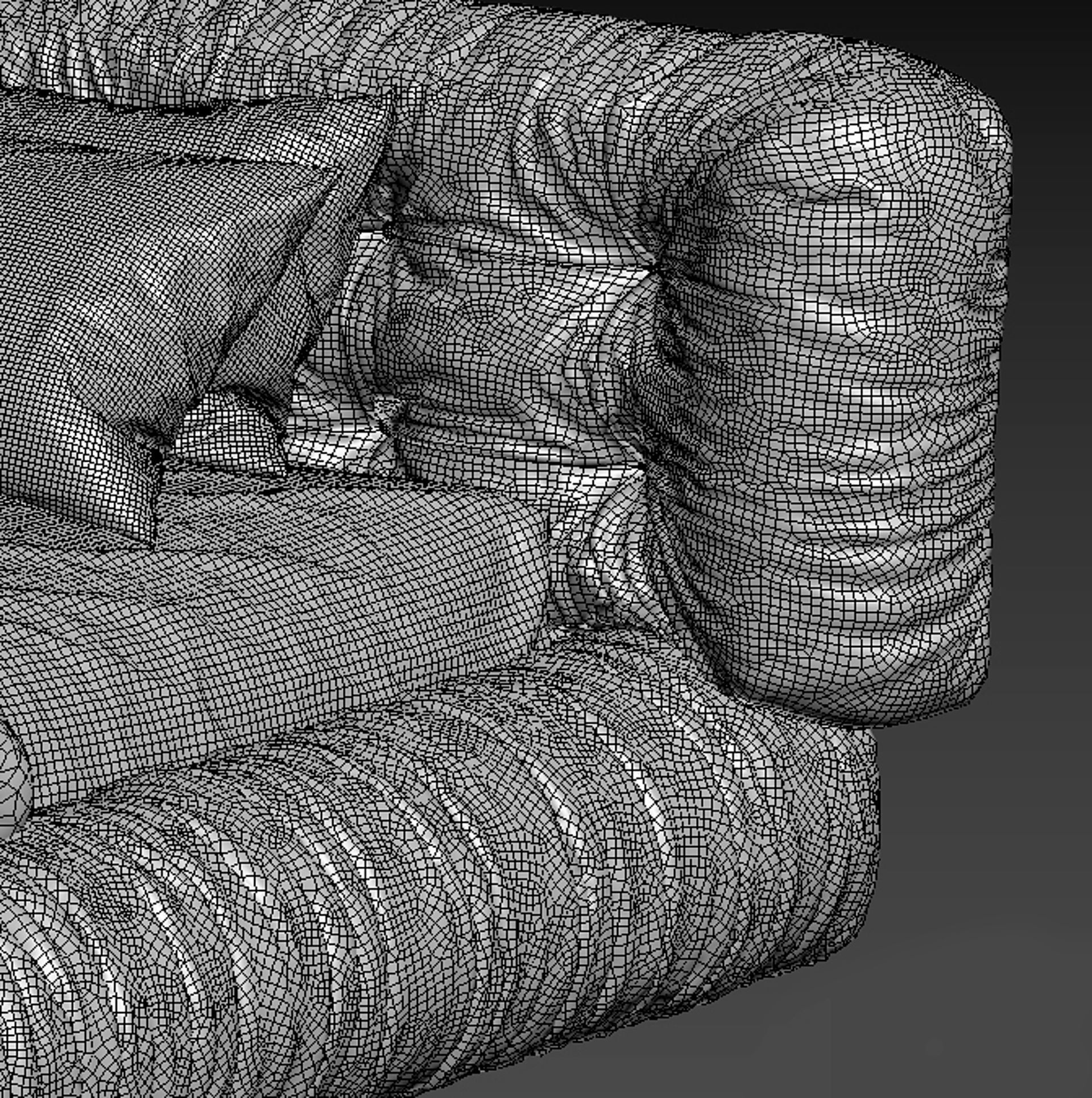 bed baxter milano Low-poly 3D model_7