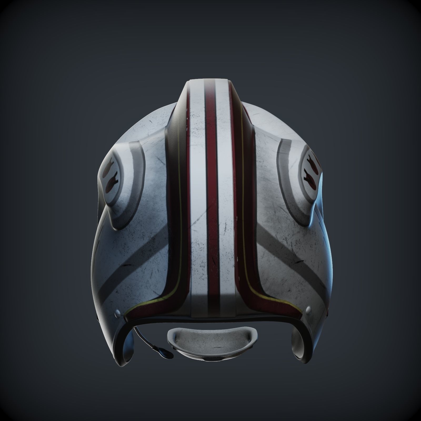 Luke Skywalker x wing pilot helmet from star wars 1to1 scale  3D print model_9