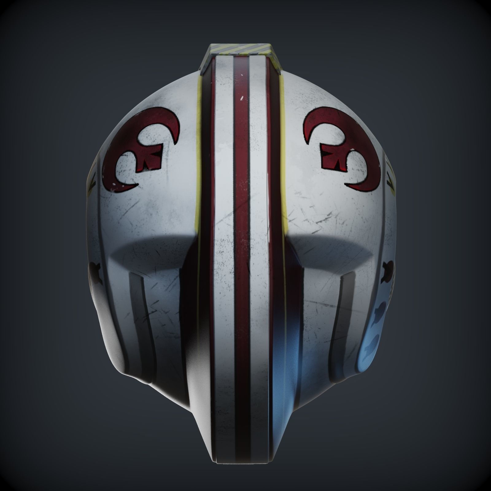 Luke Skywalker x wing pilot helmet from star wars 1to1 scale  3D print model_10