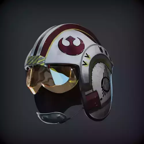Luke Skywalker x wing pilot helmet from star wars 1to1 scale  3D print model