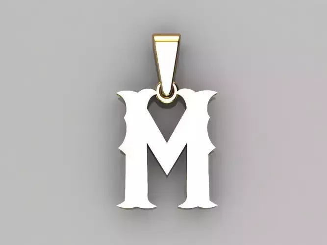 M alphabate pendant 