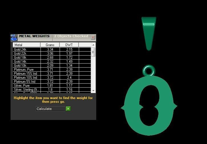 O alphabate pendant  3D print model_3