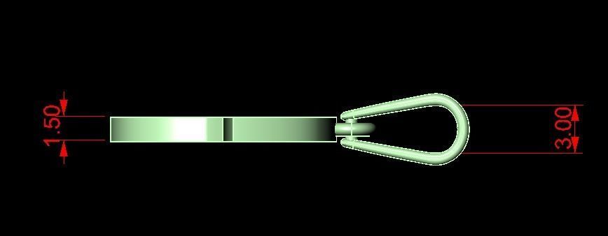 O alphabate pendant  3D print model_5