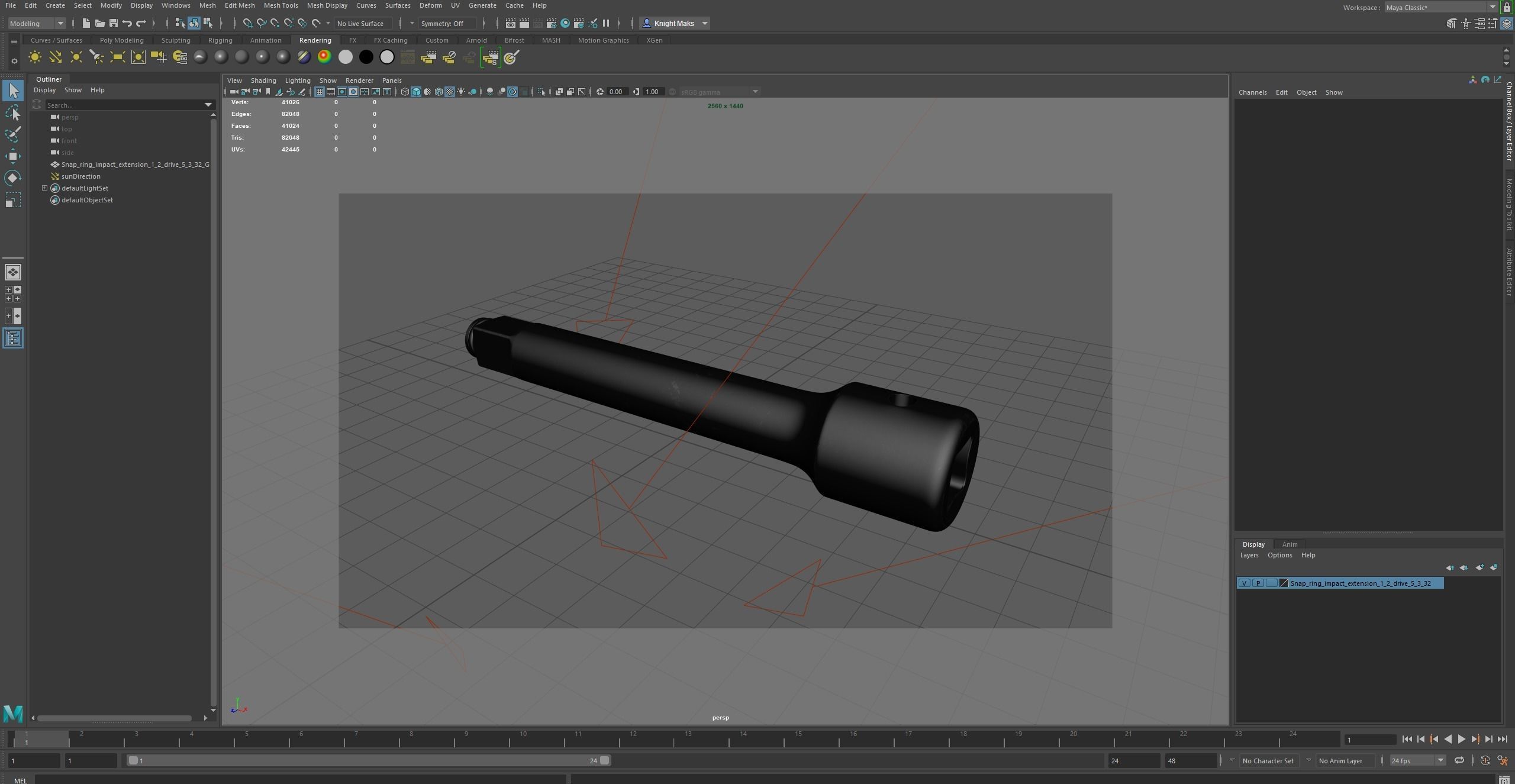 Snap Ring Impact Extension IMX52 Low-poly 3D model_27