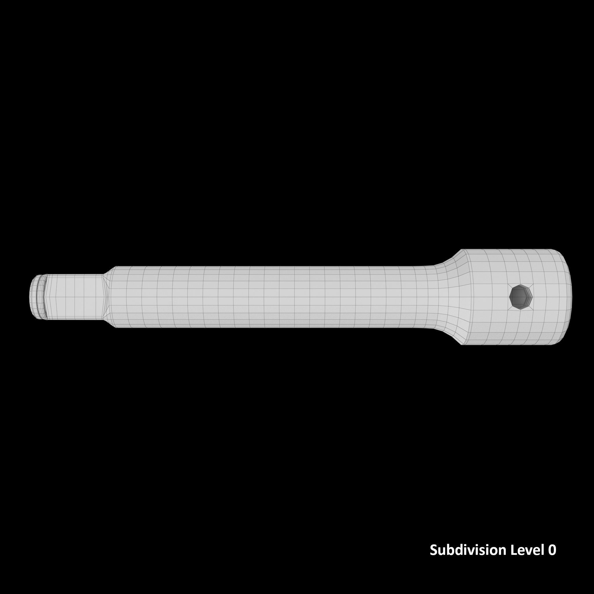 Snap Ring Impact Extension IMX52 Low-poly 3D model_8