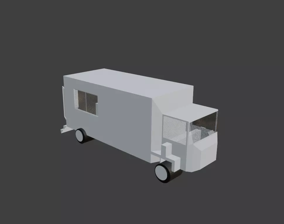 Dentist Van Operations Multivan auto shop style ambulance Free 3D model