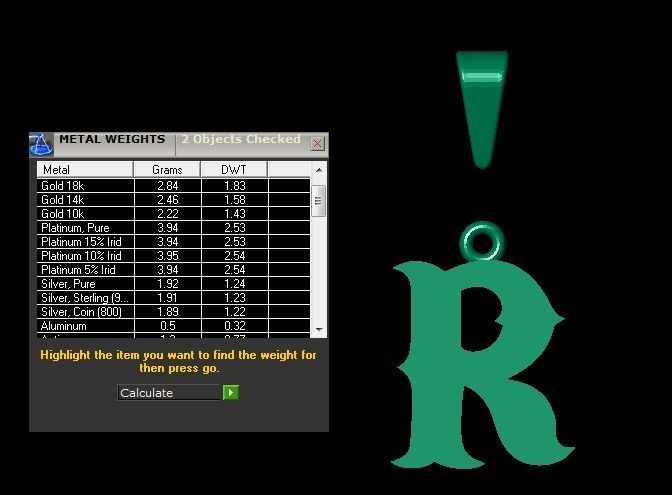 R alphabate pendant  3D print model_5
