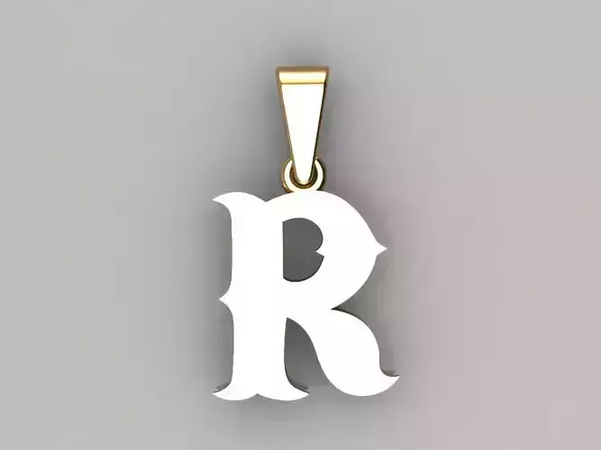 R alphabate pendant 