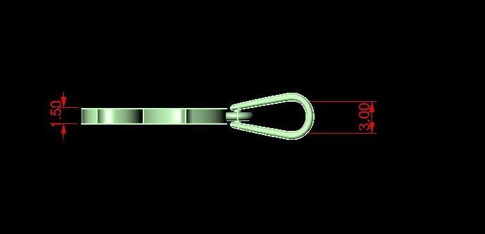 R alphabate pendant  3D print model_4