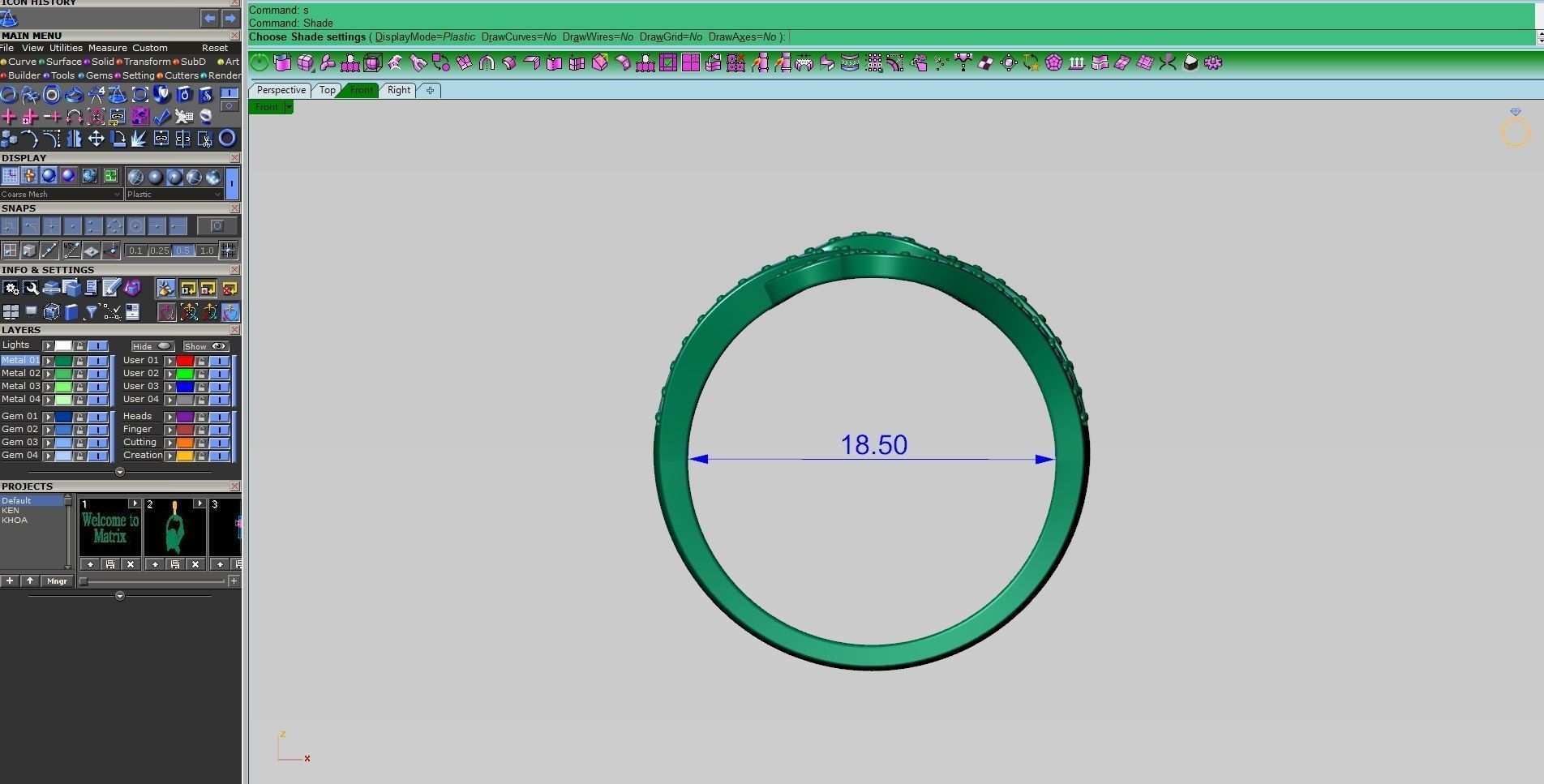 Heart diamond ring 3D print model_7