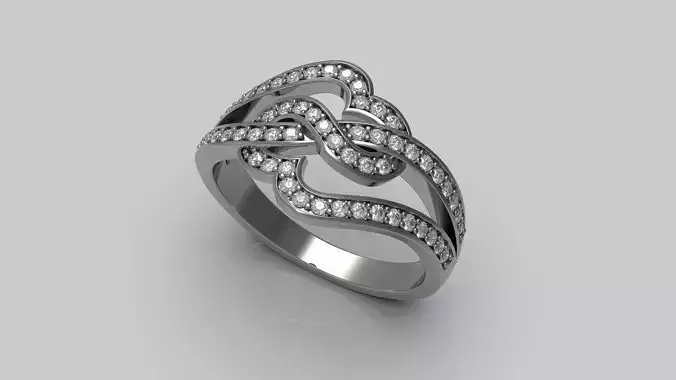 Heart diamond ring