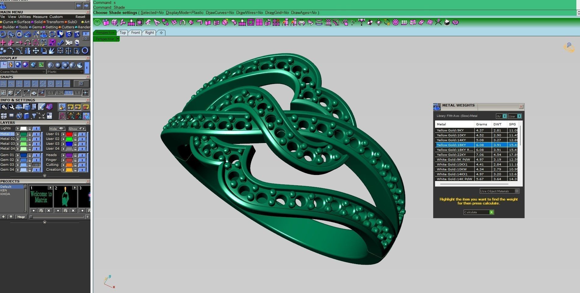 Heart diamond ring 3D print model_6
