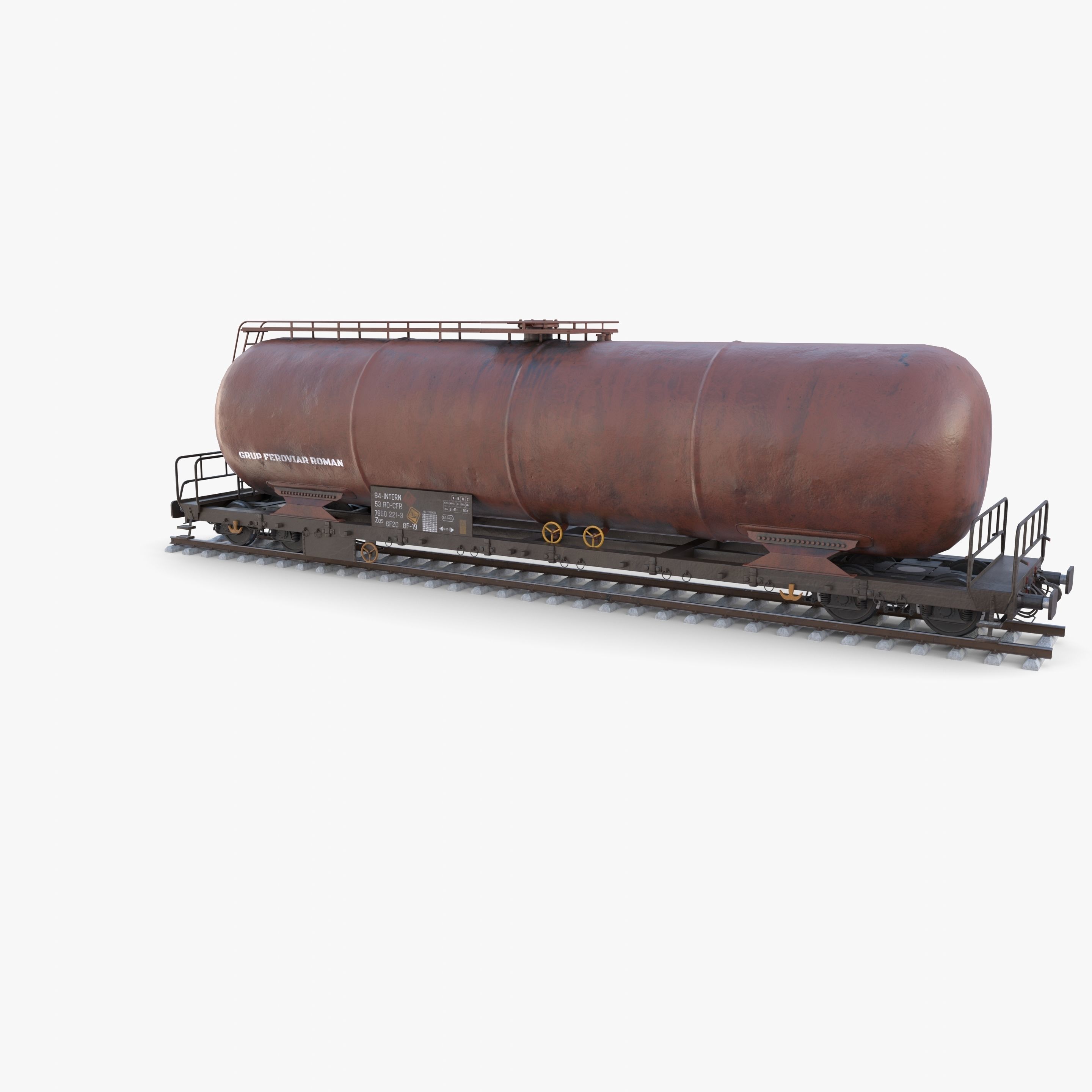 CFR Tanker Rail Car v1 3D model_4