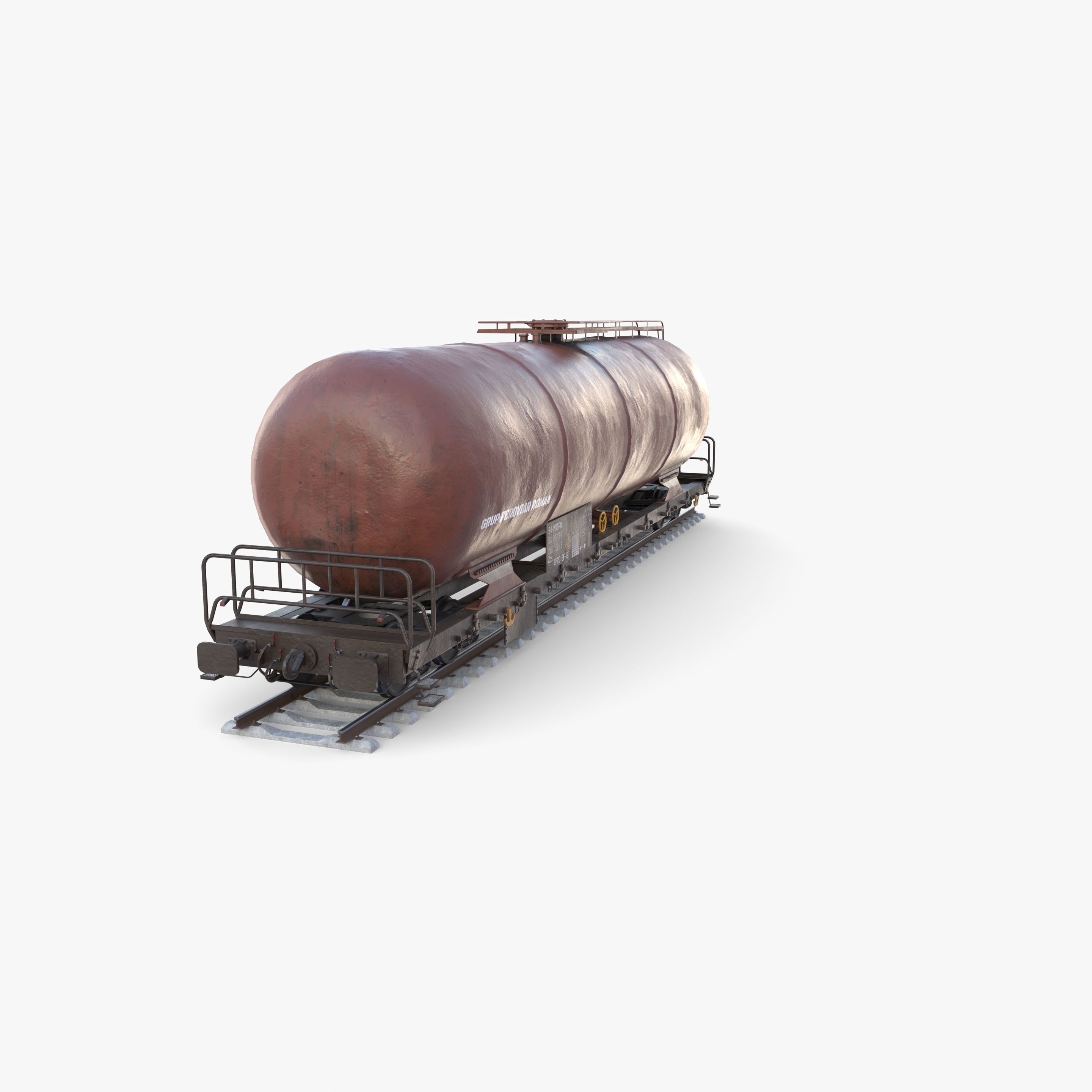 CFR Tanker Rail Car v1 3D model_7