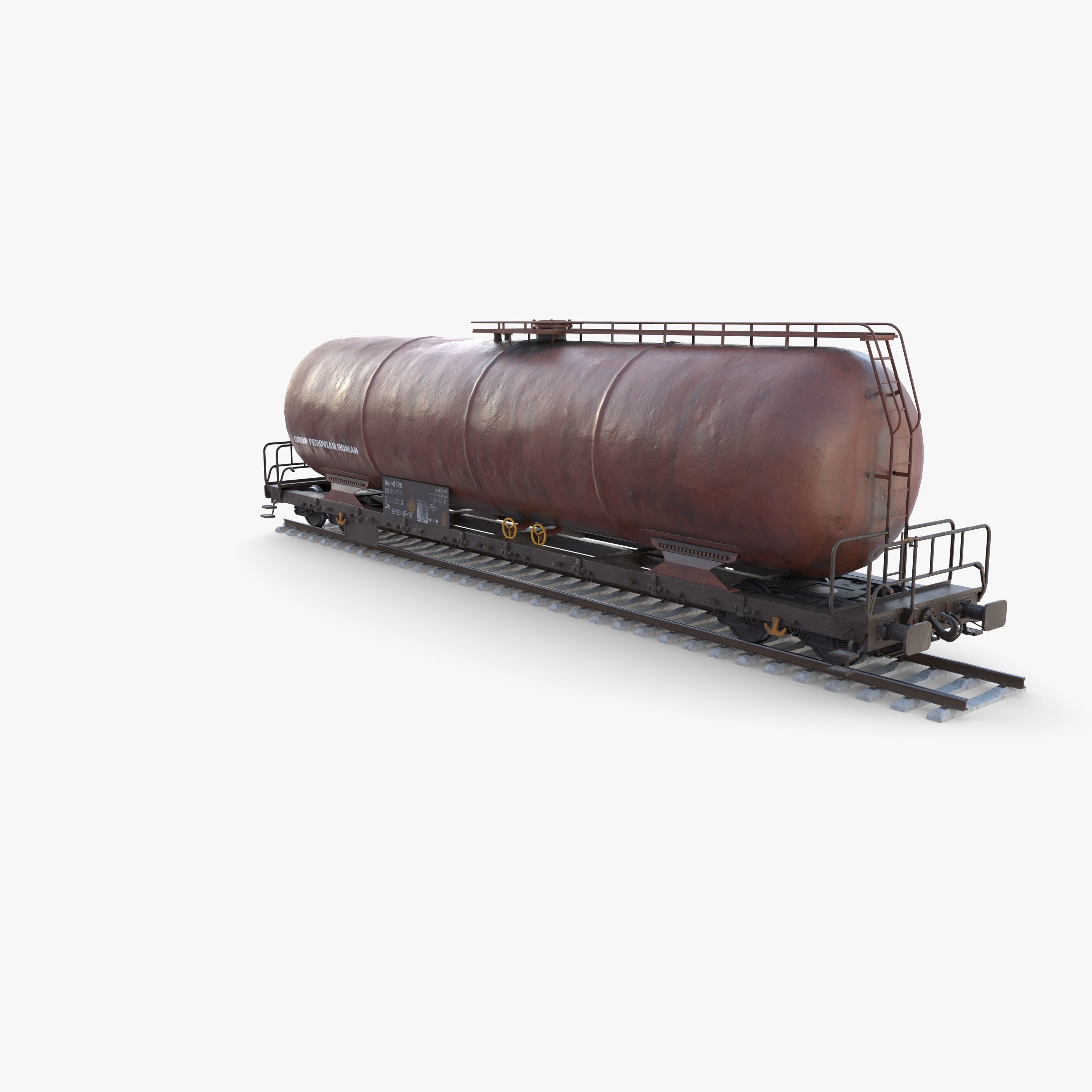 CFR Tanker Rail Car v1 3D model_9