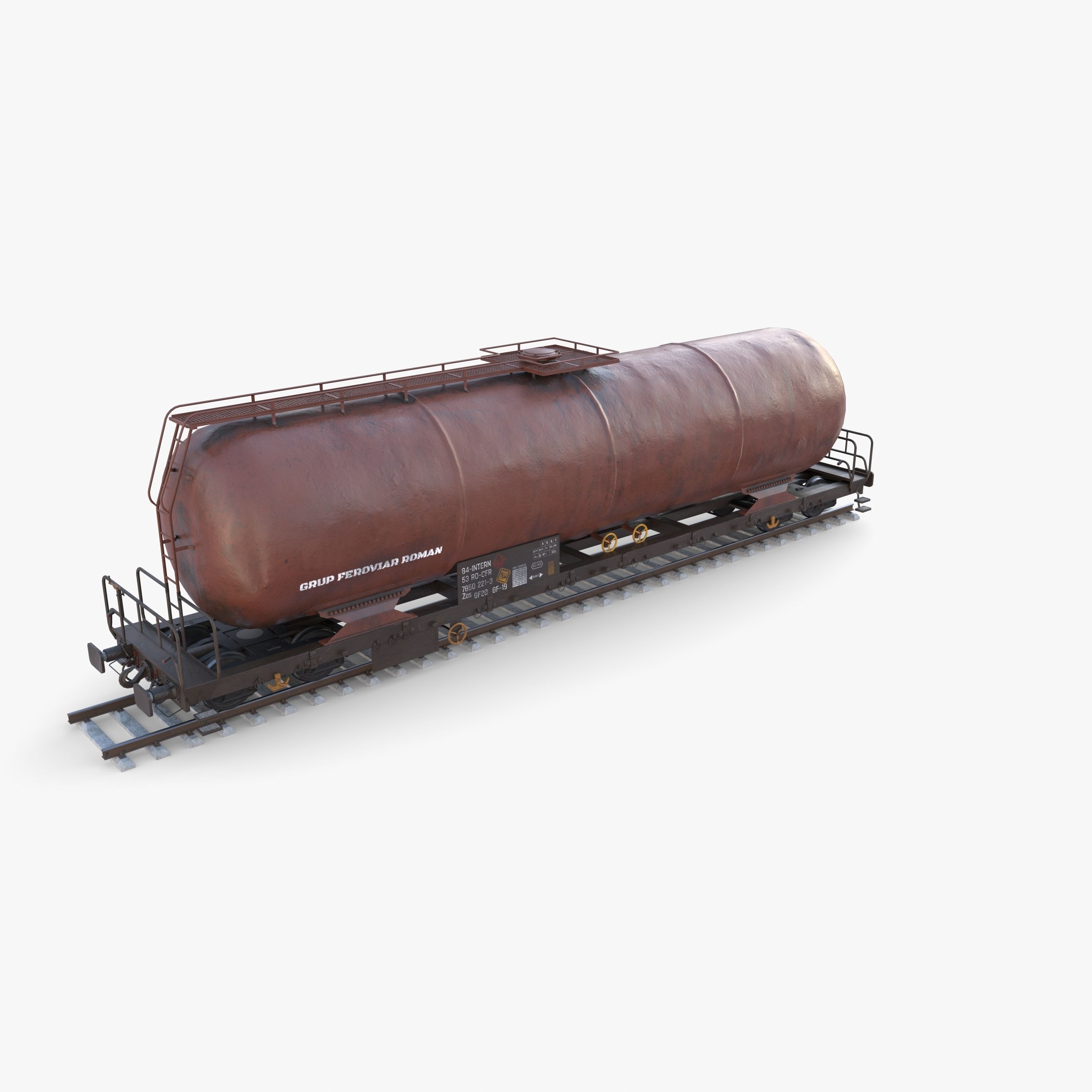 CFR Tanker Rail Car v1 3D model_10