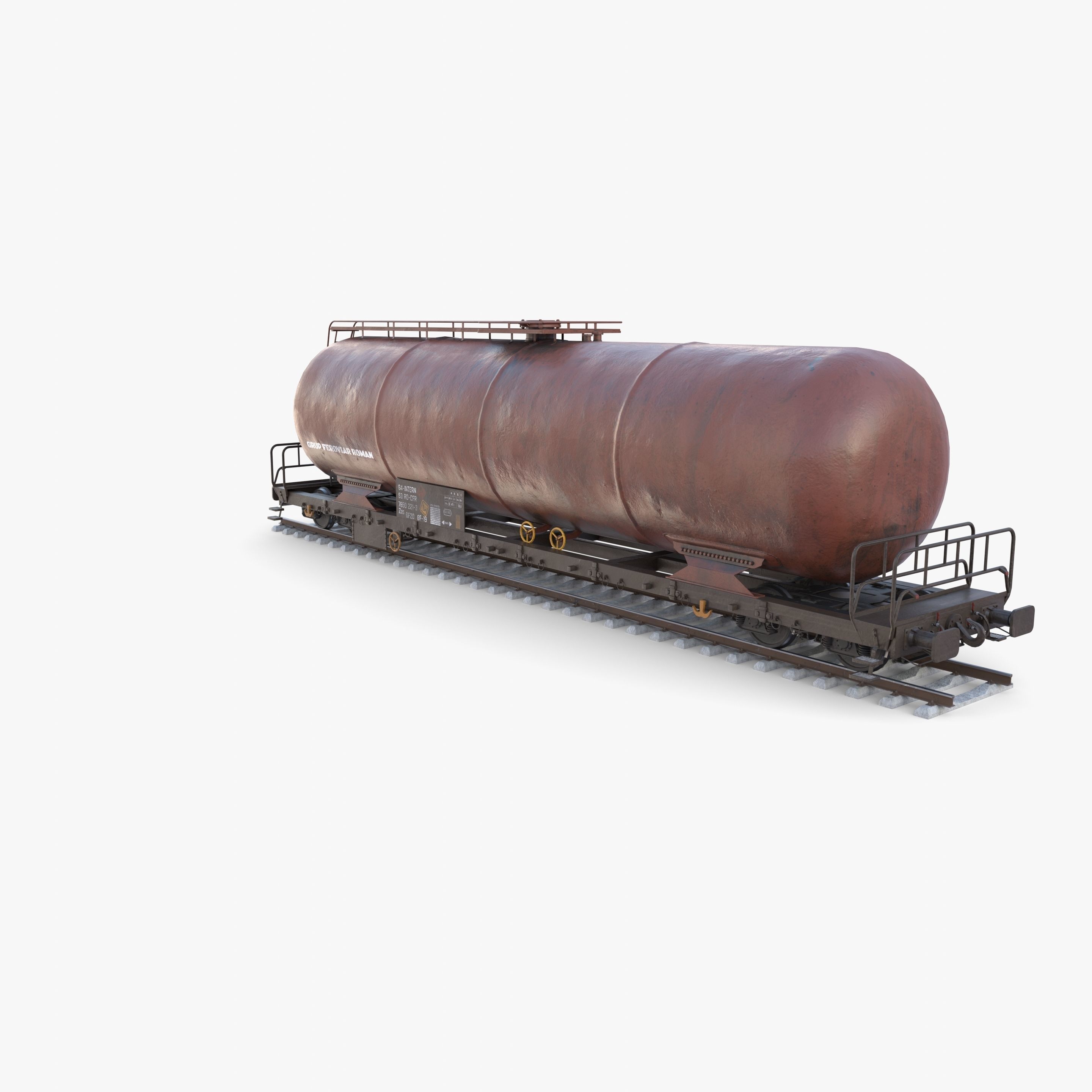 CFR Tanker Rail Car v1 3D model_5