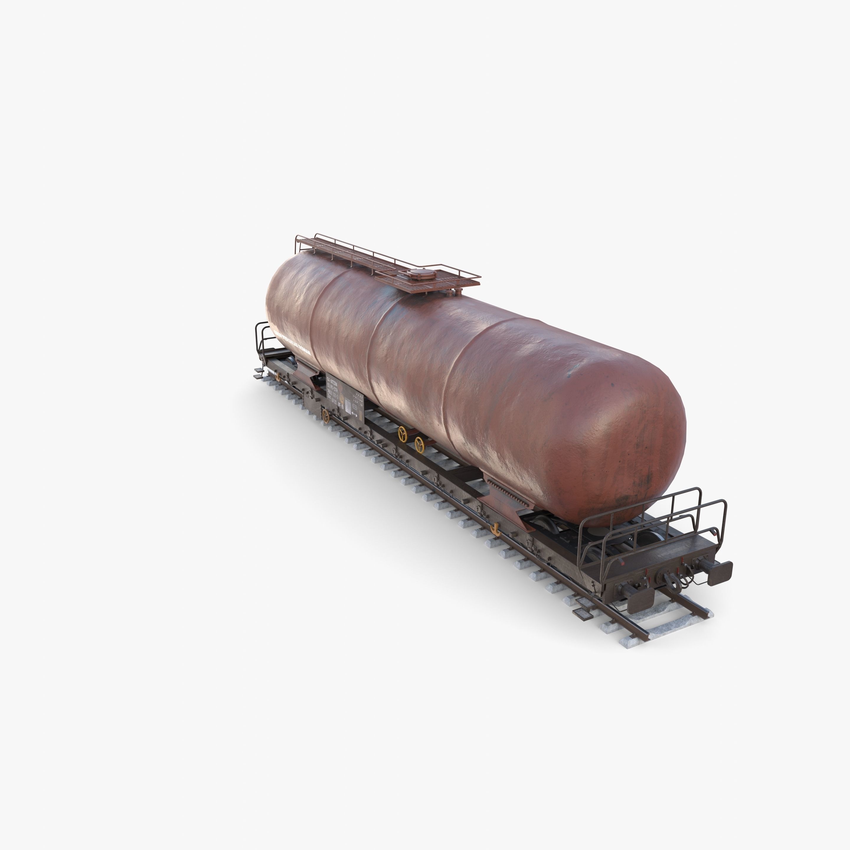CFR Tanker Rail Car v1 3D model_11