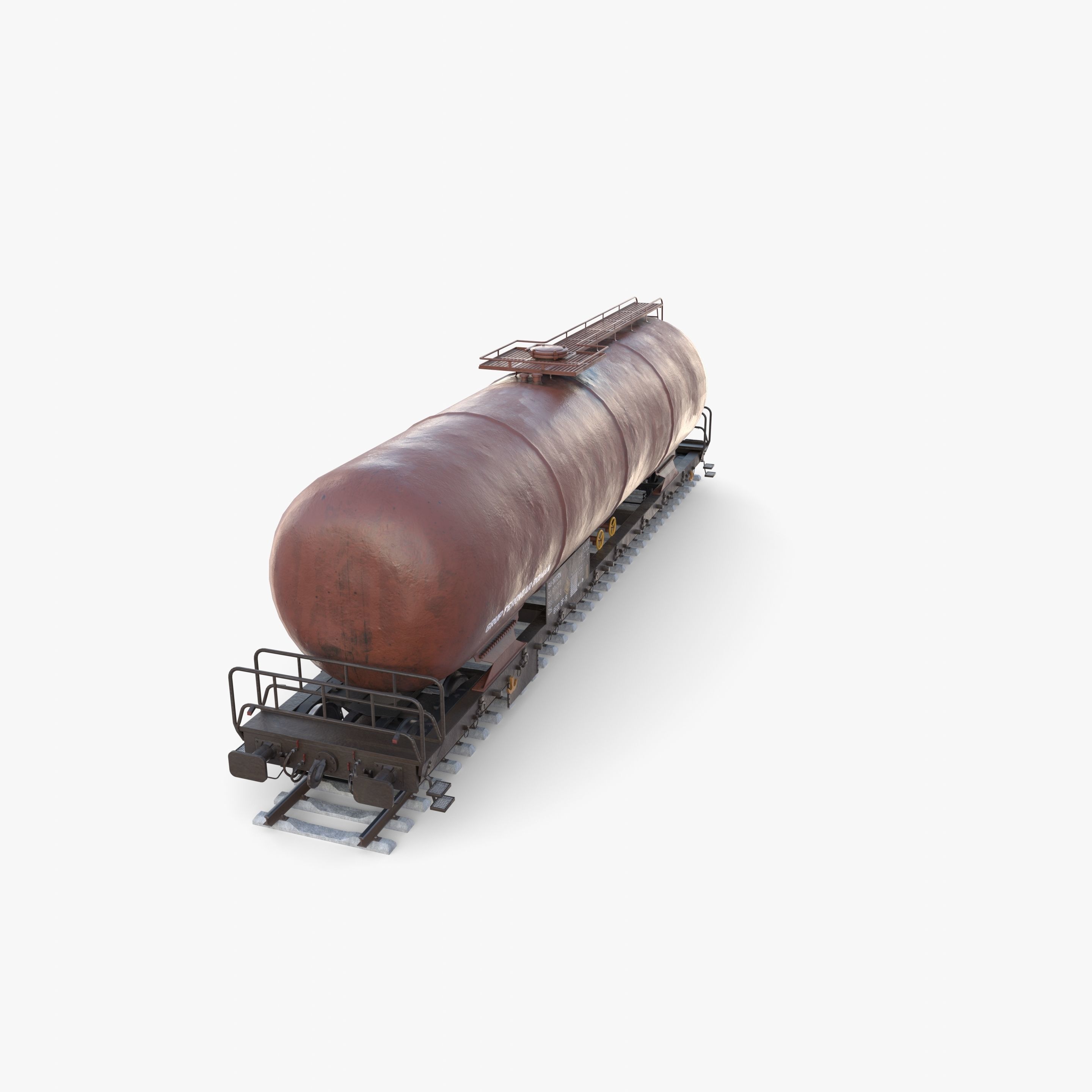 CFR Tanker Rail Car v1 3D model_13